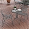 Flash Furniture Lila 23.75in Round Glass Top Metal Table with 2 Silver Aluminum Slat Stack Chairs TLH-071RD-017CSV2-GG - alternate 2